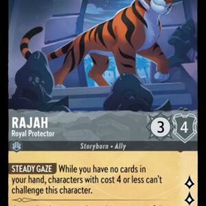 DISNEY LORCANA SINGLE CARDS: URSULA RETURNS #306: Rajah – Royal Protector (Rare Foil 192/204: NM)