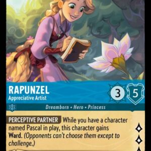 DISNEY LORCANA SINGLE CARDS: URSULA RETURNS #307: Rapunzel – Appreciative Artist (Rare 153/204: NM)