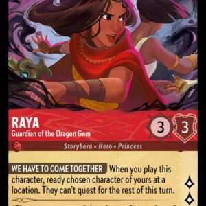 DISNEY LORCANA SINGLE CARDS: URSULA RETURNS #311: Raya – Guardian of the Dragon Gem (Common 122/204: NM)