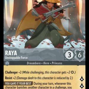 DISNEY LORCANA SINGLE CARDS: URSULA RETURNS #313: Raya – Unstoppable Force (Super Rare 193/204: NM)