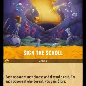 DISNEY LORCANA SINGLE CARDS: URSULA RETURNS #328: Sign the Scroll (Uncommon 30/204: NM)