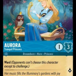 DISNEY LORCANA SINGLE CARDS: URSULA RETURNS #37: Aurora – Tranquil Princess (Common Foil 141/204: NM)