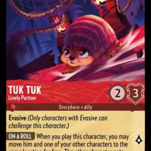DISNEY LORCANA SINGLE CARDS: URSULA RETURNS #391: Tuk Tuk – Lively Partner (Rare Foil 127/204: NM) DISNEY LORCANA SINGLE CARDS: URSULA RETURNS #391: Tuk Tuk – Lively Partner (Rare Foil 127/204: NM)