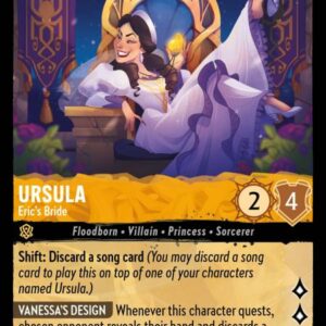 DISNEY LORCANA SINGLE CARDS: URSULA RETURNS #394: Ursula – Eric’s Bride (Rare 24/204: NM) DISNEY LORCANA SINGLE CARDS: URSULA RETURNS #394: Ursula – Eric’s Bride (Rare 24/204: NM)