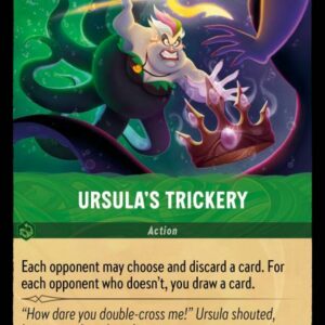 DISNEY LORCANA SINGLE CARDS: URSULA RETURNS #410: Ursula’s Trickery (Uncommon 96/204: NM) DISNEY LORCANA SINGLE CARDS: URSULA RETURNS #410: Ursula’s Trickery (Uncommon 96/204: NM)