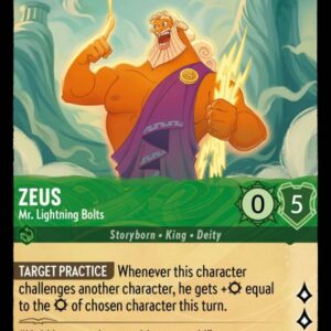 DISNEY LORCANA SINGLE CARDS: URSULA RETURNS #426: Zeus – Mr. Lightning Bolts (Super Rare 92/204: NM)