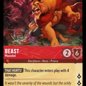DISNEY LORCANA SINGLE CARDS: URSULA RETURNS #44: Beast – Wounded (Uncommon 103/204: NM)