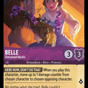 DISNEY LORCANA SINGLE CARDS: URSULA RETURNS #48: Belle – Untrained Mystic (Common 37/204: NM)