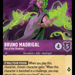 DISNEY LORCANA SINGLE CARDS: URSULA RETURNS #54: Bruno Madrigal – Out of the Shadows (Rare 38/204: NM)