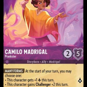 DISNEY LORCANA SINGLE CARDS: URSULA RETURNS #60: Camilo Madrigal – Prankster (Uncommon 40/204: NM)