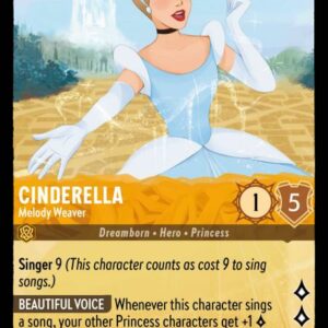 DISNEY LORCANA SINGLE CARDS: URSULA RETURNS #68: Cinderella – Melody Weaver (Legendary 4/204: NM)
