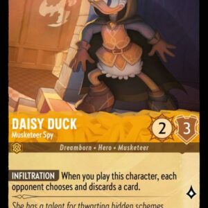 DISNEY LORCANA SINGLE CARDS: URSULA RETURNS #77: Daisy Duck – Musketeer Spy (Common 7/204: NM)