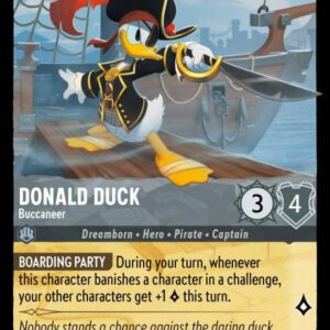 DISNEY LORCANA SINGLE CARDS: URSULA RETURNS #92: Donald Duck – Buccaneer (Legendary 179/204: NM)