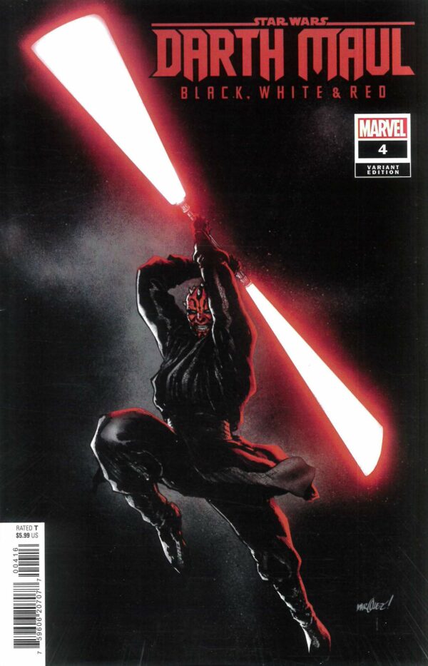 STAR WARS: DARTH MAUL BLACK WHITE & RED #4: David Marquez RI cover P