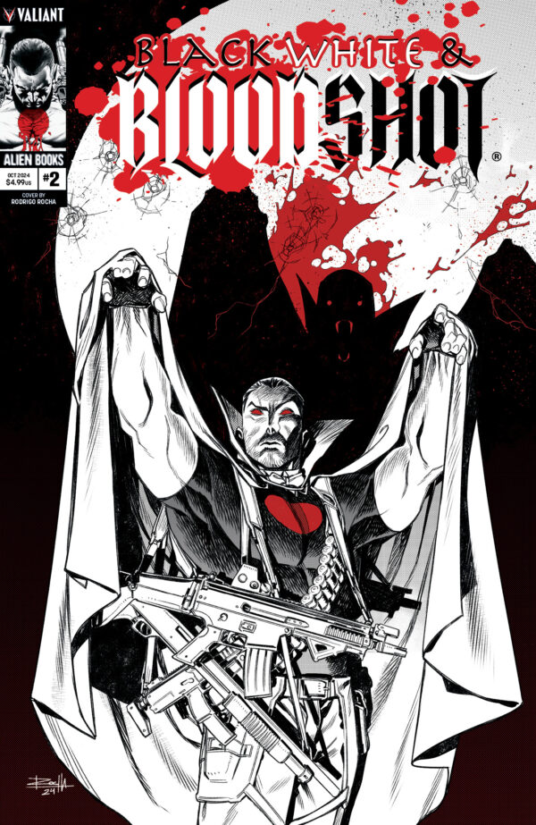 BLACK WHITE & BLOODSHOT #2: Rodrigo Rocha Monster cover B