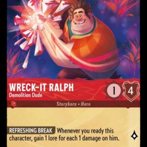 DISNEY LORCANA SINGLE CARDS: SHIMMERING SKIES #420: Wreck-It Ralph – Demolition Dude (Rare 104/204: NM) DISNEY LORCANA SINGLE CARDS: SHIMMERING SKIES #420: Wreck-It Ralph – Demolition Dude (Rare 104/204: NM)