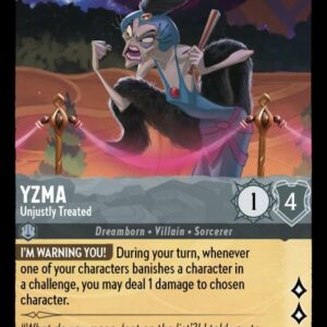 DISNEY LORCANA SINGLE CARDS: SHIMMERING SKIES #425: Yzma – Unjustly Treated (Rare 184/204: NM)