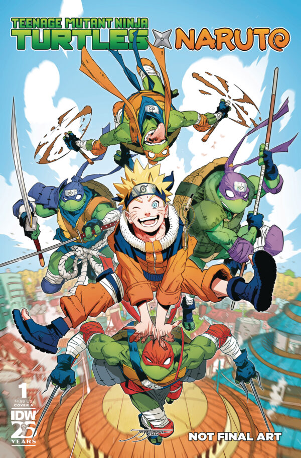 TEENAGE MUTANT NINJA TURTLES X NARUTO #1 Jorge Jimenez cover A