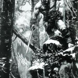 CONAN THE BARBARIAN: BATTLE FOR THE BLACK STONE #1: Gerardo Zaffino virgin B&W cover