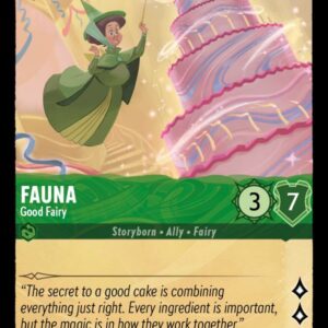 DISNEY LORCANA SINGLE CARDS: SHIMMERING SKIES #100: Fauna – Good Fairy (Common 78/204: NM)