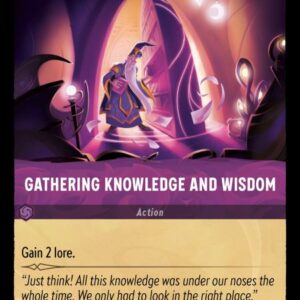 DISNEY LORCANA SINGLE CARDS: SHIMMERING SKIES #120: Gathering Knowledge and Wisdom (Common 62/204: NM)