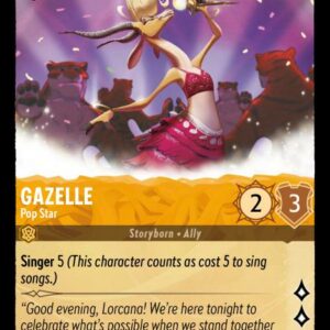 DISNEY LORCANA SINGLE CARDS: SHIMMERING SKIES #122: Gazelle – Pop Star (Common 11/204: NM)