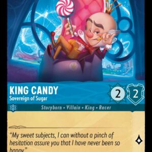 DISNEY LORCANA SINGLE CARDS: SHIMMERING SKIES #155: King Candy – Sovereign of Sugar (Common 137/204: NM)