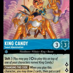 DISNEY LORCANA SINGLE CARDS: SHIMMERING SKIES #157: King Candy – Sweet Abomination (Uncommon 154/204: NM)