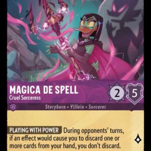 DISNEY LORCANA SINGLE CARDS: SHIMMERING SKIES #182: Magica De Spell – Cruel Sorceress (Rare 53/204: NM)