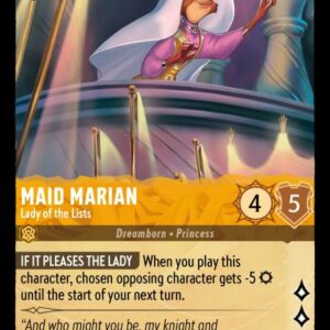 DISNEY LORCANA SINGLE CARDS: SHIMMERING SKIES #186: Maid Marian – Lady of the Lists (Uncommon 22/204: NM)