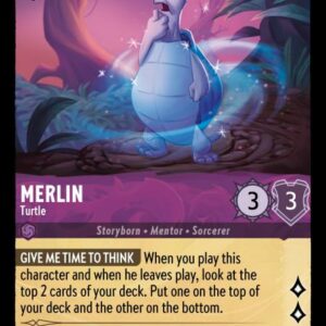 DISNEY LORCANA SINGLE CARDS: SHIMMERING SKIES #202: Merlin – Turtle (Common 38/204: NM)