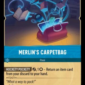 DISNEY LORCANA SINGLE CARDS: SHIMMERING SKIES #204: Merlin’s Carpetbag (Uncommon 167/204: NM) DISNEY LORCANA SINGLE CARDS: SHIMMERING SKIES #204: Merlin’s Carpetbag (Uncommon 167/204: NM)