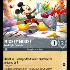 DISNEY LORCANA SINGLE CARDS: SHIMMERING SKIES #212: Mickey Mouse – Food Fight Defender (Common 176/204: NM)