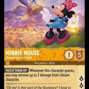 DISNEY LORCANA SINGLE CARDS: SHIMMERING SKIES #215: Minnie Mouse – Compassionate Friend (Common Foil 24/204: NM) DISNEY LORCANA SINGLE CARDS: SHIMMERING SKIES #215: Minnie Mouse – Compassionate Friend (Common Foil 24/204: NM)