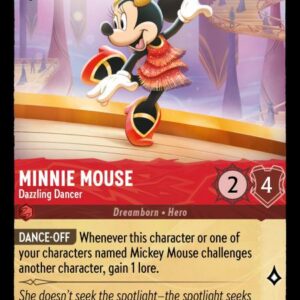 DISNEY LORCANA SINGLE CARDS: SHIMMERING SKIES #216: Minnie Mouse – Dazzling Dancer (Uncommon 126/204: NM)
