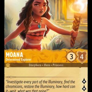 DISNEY LORCANA SINGLE CARDS: SHIMMERING SKIES #224: Moana – Determined Explorer (Rare 18/204: NM)