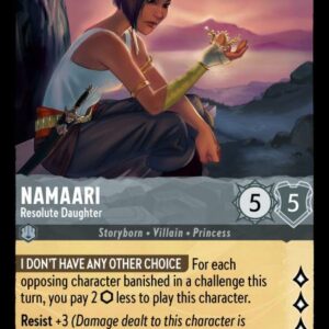 DISNEY LORCANA SINGLE CARDS: SHIMMERING SKIES #237: Namaari – Resolute Daughter (Rare 182/204: NM)