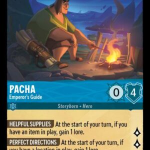 DISNEY LORCANA SINGLE CARDS: SHIMMERING SKIES #246: Pacha – Emperor’s Guide (Uncommon 143/204: NM)