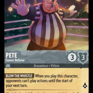 DISNEY LORCANA SINGLE CARDS: SHIMMERING SKIES #248: Pete – Games Referee (Uncommon 195/204: NM)