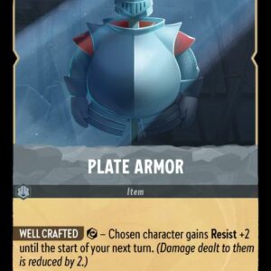 DISNEY LORCANA SINGLE CARDS: SHIMMERING SKIES #256: Plate Armor (Rare 201/204: NM)