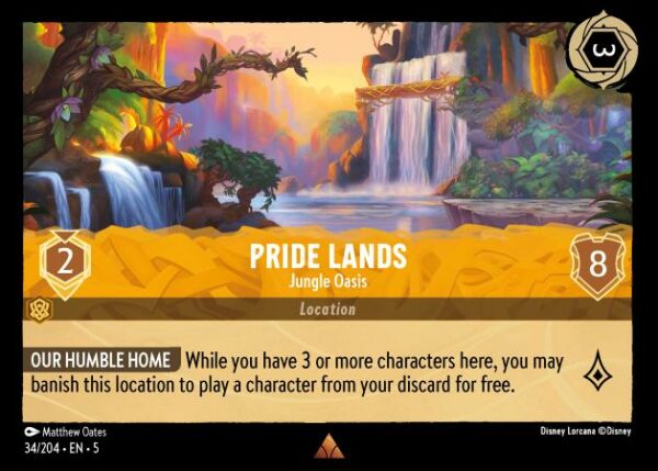 DISNEY LORCANA SINGLE CARDS: SHIMMERING SKIES #260: Pride Lands – Jungle Oasis (Rare 34/204: NM) DISNEY LORCANA SINGLE CARDS: SHIMMERING SKIES #260: Pride Lands – Jungle Oasis (Rare 34/204: NM)