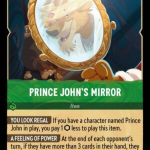 DISNEY LORCANA SINGLE CARDS: SHIMMERING SKIES #266: Prince John’s Mirror (Rare 98/204: NM)