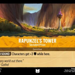DISNEY LORCANA SINGLE CARDS: SHIMMERING SKIES #279: Rapunzel’s Tower – Secluded Prison (Uncommon 33/204: NM)