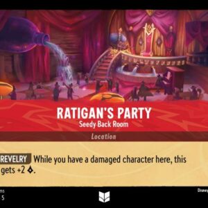 DISNEY LORCANA SINGLE CARDS: SHIMMERING SKIES #286: Ratigan’s Party – Seedy Back Room (Uncommon Foil 136/204: NM