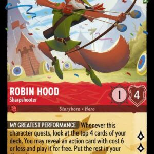 DISNEY LORCANA SINGLE CARDS: SHIMMERING SKIES #298: Robin Hood – Sharpshooter (Legendary Foil 118/204: NM)