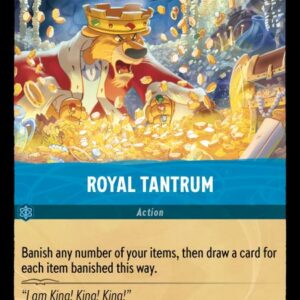 DISNEY LORCANA SINGLE CARDS: SHIMMERING SKIES #306: Royal Tantrum (Rare 161/204: NM)
