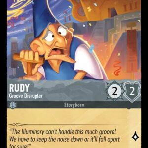 DISNEY LORCANA SINGLE CARDS: SHIMMERING SKIES #311: Rudy – Groove Disrupter (Common 174/204: NM)
