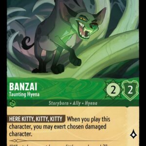 DISNEY LORCANA SINGLE CARDS: SHIMMERING SKIES #33: Banzai – Taunting Hyena (Common Foil 87/204: NM)