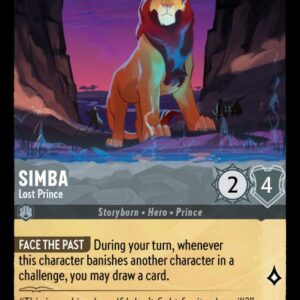 DISNEY LORCANA SINGLE CARDS: SHIMMERING SKIES #340: Simba – Lost Prince (Common 173/204: NM)