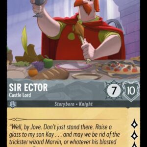 DISNEY LORCANA SINGLE CARDS: SHIMMERING SKIES #344: Sir Ector – Castle Lord (Rare 188/204: NM)